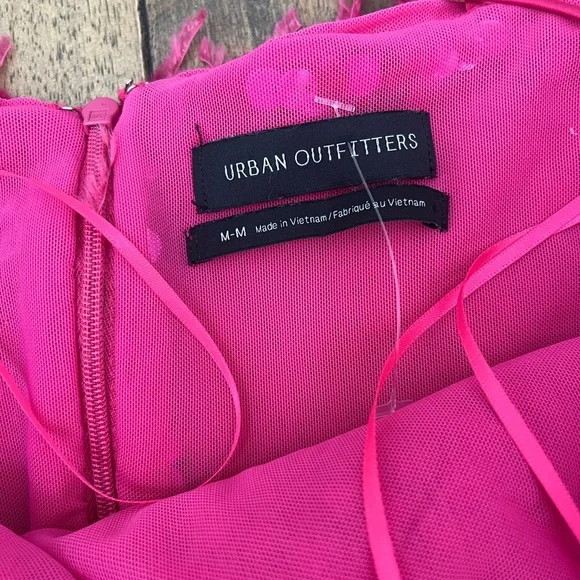 Urban Outfitters Hot Pink Sequin Fringe Party Dress - Picture 4 of 7